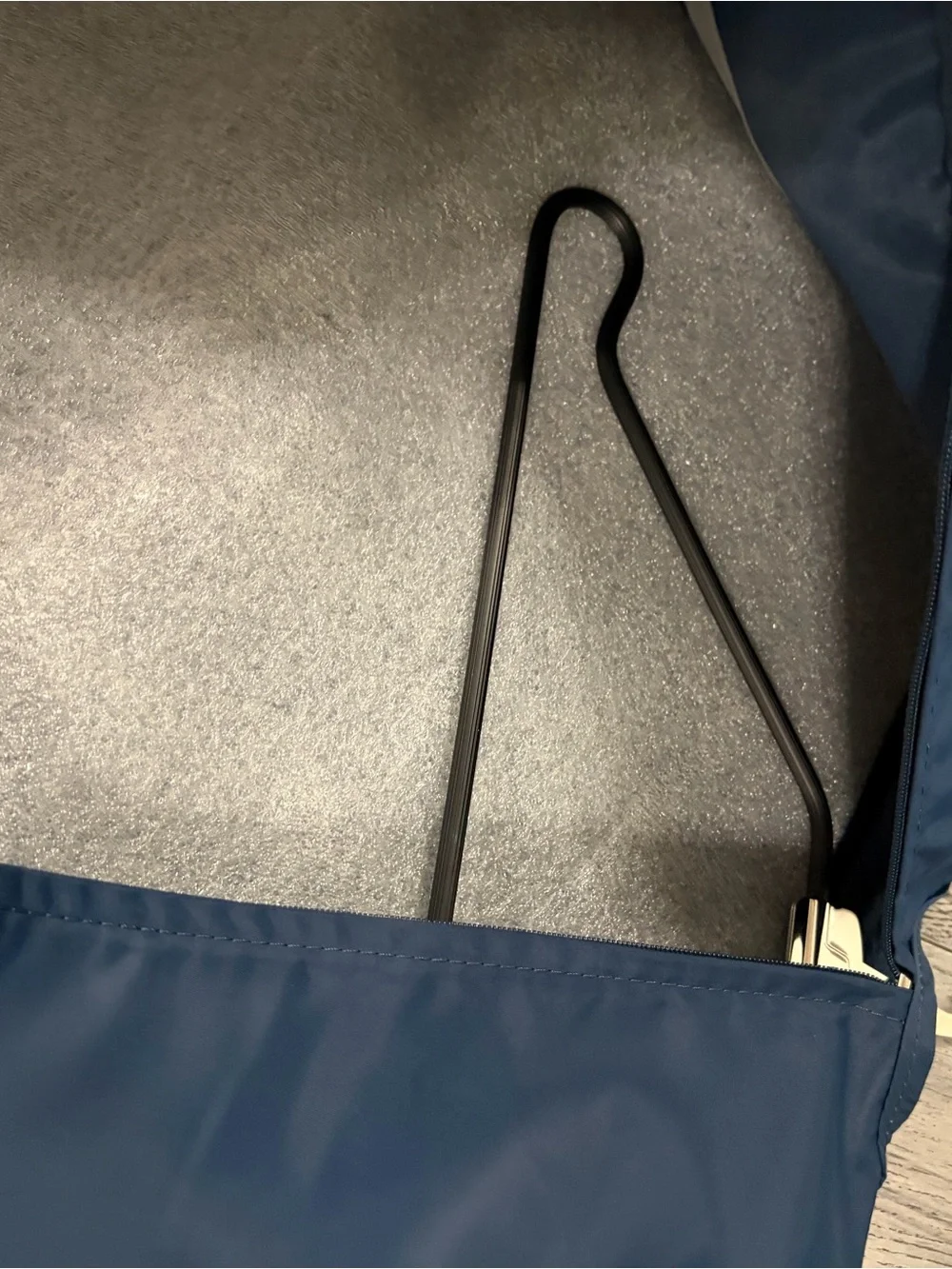 Louis Vuitton Navy Blue Garment Bag with Silver Hardware Hanger